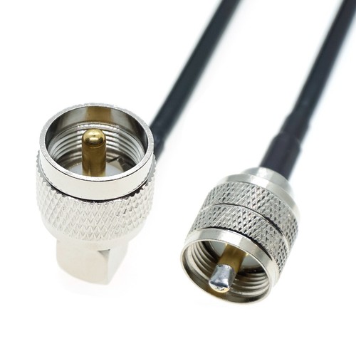 RG58 coax UHF Male to UHF Male Angle connector Lot ham CB radio coaxial cable - Picture 4 of 4