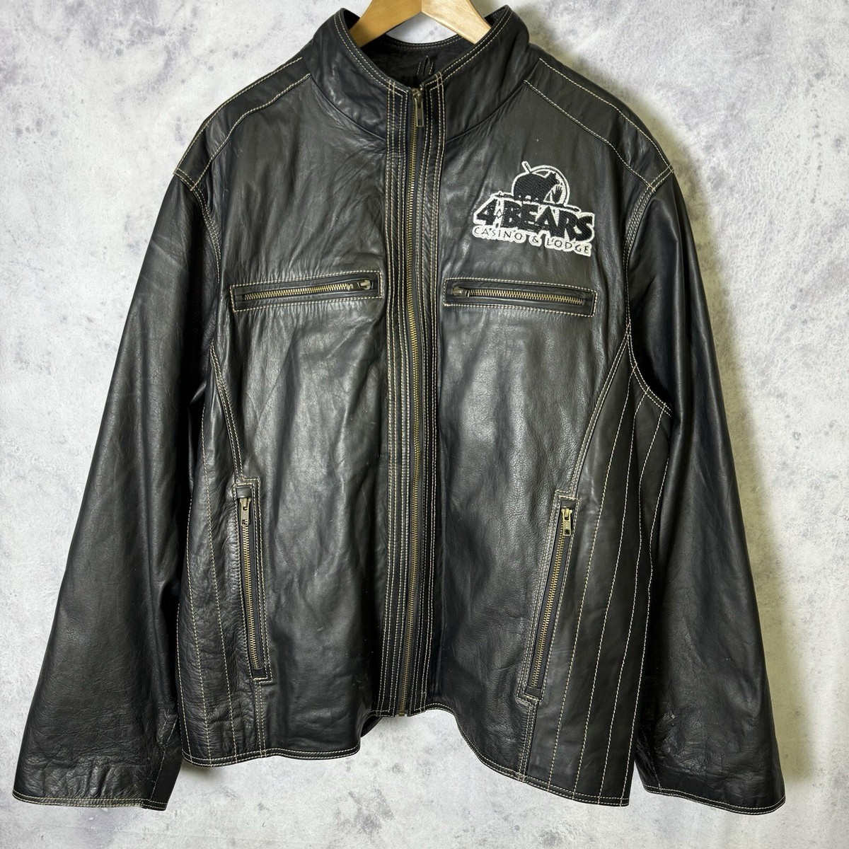 Roper Leather Jacket Mens 3XL 27x29 Western Heritage Hall of Fame