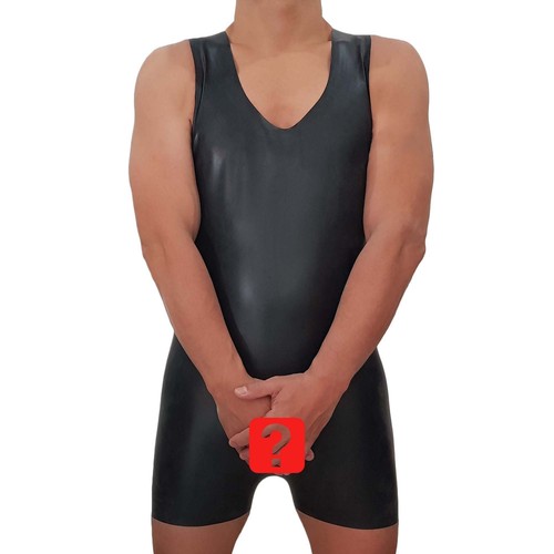Brand New Latex Rubber Open Crotch Catsuit Body Suit Vest (one size) - Picture 4 of 7