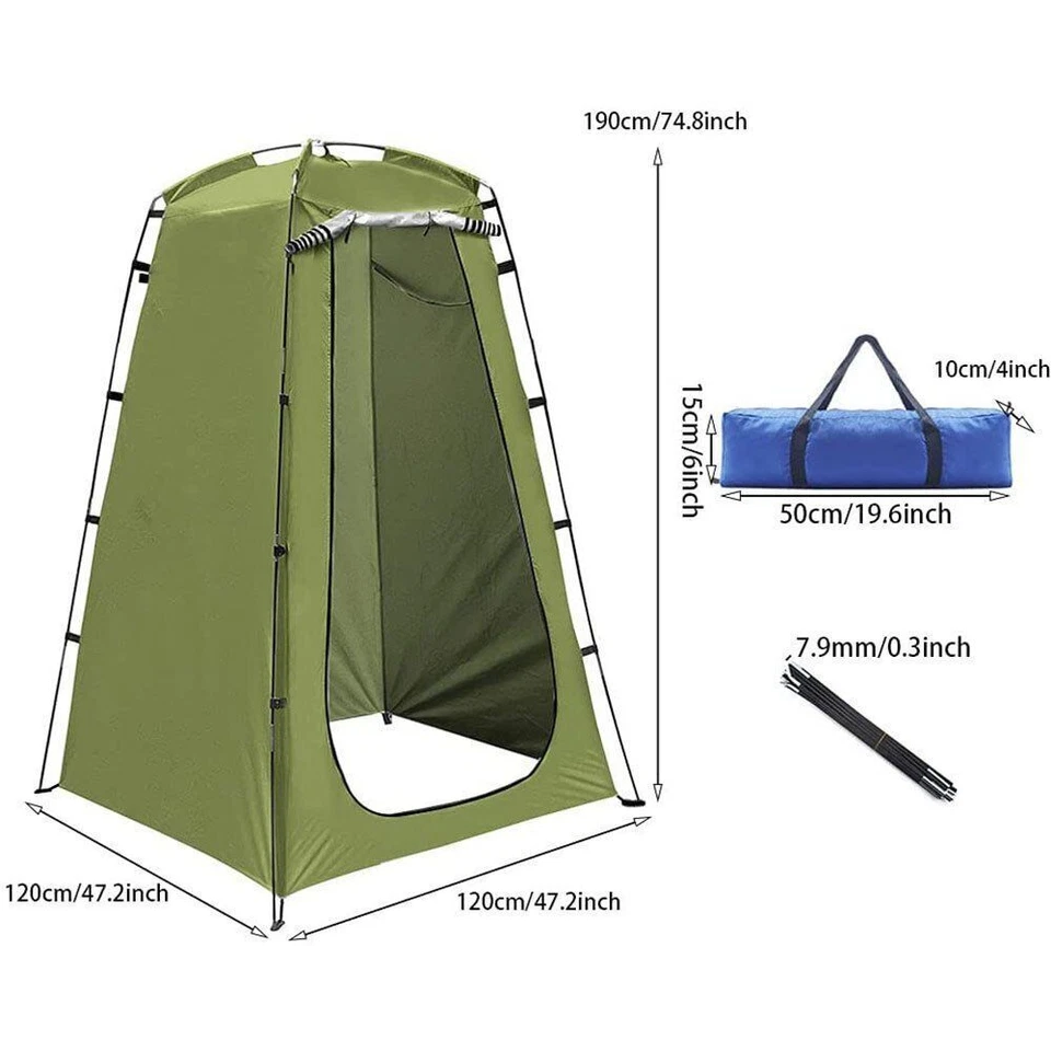 Portable Shower Tent Outdoor Camp Tent Privacy Shower Toilet Changing Hiking - Image 3 of 4
