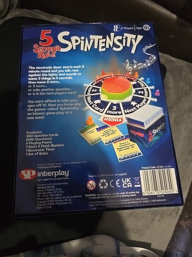 **5 SECOND RULE SPINTENSITY Electronic Board Game perfect family games night** - Picture 4 of 5