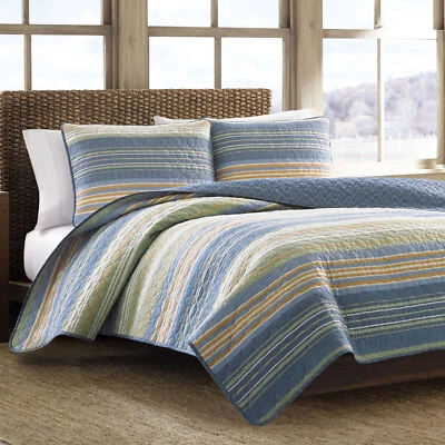 Eddie Bauer Yakima Valley Quilt Set 3PC 100% Cotton Reversible Soft Lightweight