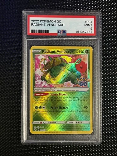2022 Pokemon GO Radiant Venusaur 004/078 PSA MINT 9