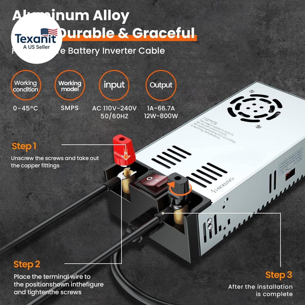 rea s1コンバーター Upgraded 110V to 12V Converter ,New Version with On/Off Switch, AC