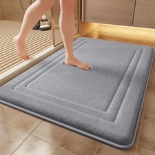 Absorbent Non-Slip Soft Bath Mat Memory Foam PVC Non-Slip Backing Universal Rug