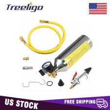 Power Air Flush Injector Canister Valve Hose Gun Retrofit HVAC Clean Tool Kit