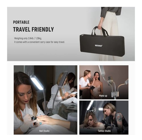 NEEWER Esthetician Light with Phone Holder & Travel Bag Kit, BH40B - Picture 2 of 9