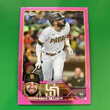 Fernando Tatis Jr.  2023 Topps Chrome Pink Refractor Card #129