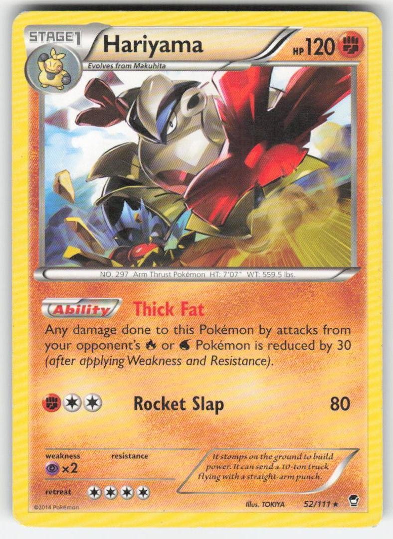 Pokemon TCG XY Furious Fists Hariyama #52/111
