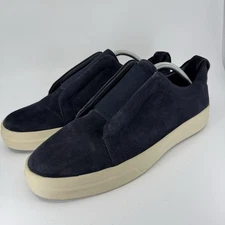 Vince Sneaker Mens Sz 10 Navy Conway Suede Flint Leather Lining Rubber Sole $225