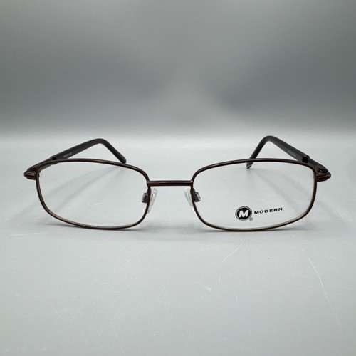 Moderne optische Jazz braune rechteckige Brille Brillengestell 56-18-150 NEU Neu mit Etikett - Bild 4 von 7
