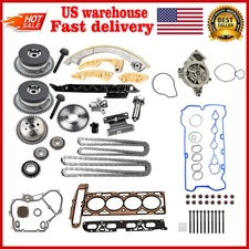 Engine Timing Chain Kit Head Gasket Bolts Set Water Pump For GM Ecotec 2.2L 2.4L