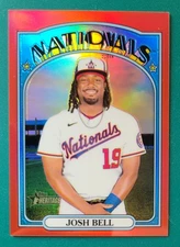 2021 Topps Heritage Jose Bell #623 Red Chrome #'d 319/372 Washington Nationals
