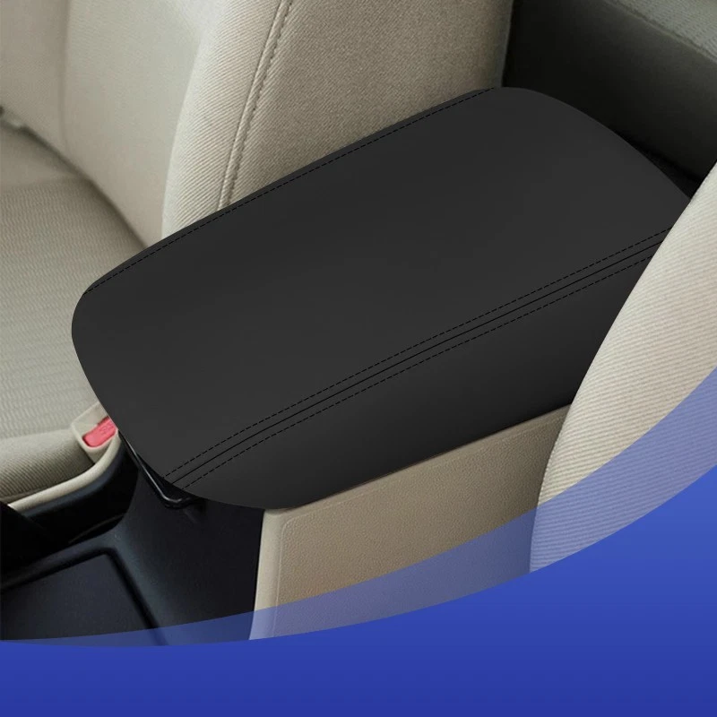 Fits For 2006-2012 Mazda 3 Axela Leather Center Console Lid Armrest Cover Black - Imagem 4 de 4