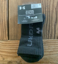UNDER ARMOUR UA 3-MAKER CUSHIONED YOUTH 3 PAIR PACK MID CREW SOCKS 4.5-7