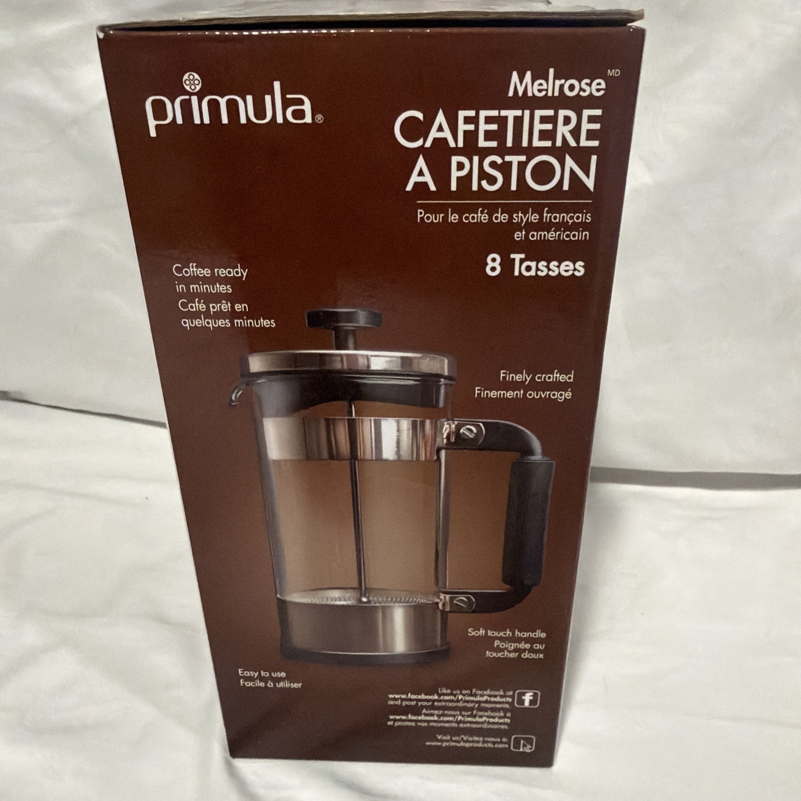 PRIMULA MELROSE FRENCH COFFEE PRESS 8 Cup Glass Copper