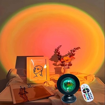 Fernbedienung Sonnenuntergang Projektionslampe - verstellbares LED Ambiente Nachtlicht mit