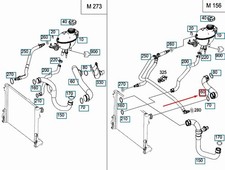 Eolyeea MANGUERA DE VENTILACIÓN DE LA CUBIERTA DE LA VÁLVULA Para Mercedes-Benz CLK, C, SLK Clase A209, C209, W203, W204, CL203, R171 CLK200K, C200K, C230K, SLK200K, OEM # 2710160481 271010 6,306.3