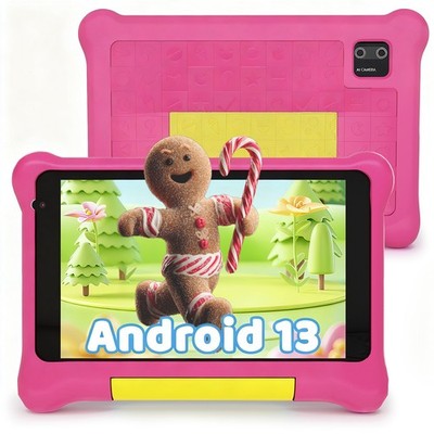 Urao Kids Tablet 7 inch Android 13 Tablet 5+32GB Shockproof Pink IPS TouchScreen