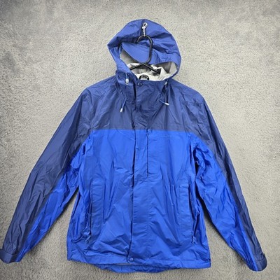 LL Bean Windbreaker Jacket Mens Small Regular Blue Navy Long Sleeve Rain Coat