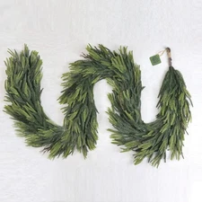 6FT Artificial Norfolk Pine Garland – Real Touch Greenery Garland, Dense Gree...