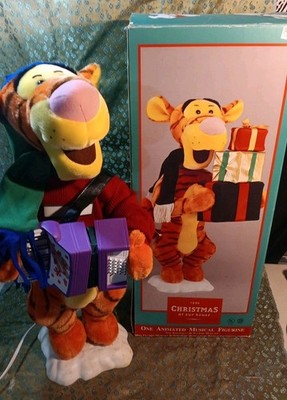 Telco 1995 Animated Tigger w/ Accordion Music & Animation Winnie Pooh Tested