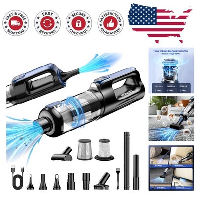 Cordless 130W Portable Vacuum Cleaner - Multi-Purpose for Home, Car, and Office
