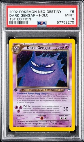 2002 Pokemon Neo Destiny 1st Edition Dark Gengar Holo #6/105 PSA 9 ***POP 294***