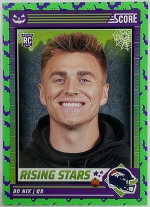 2024 Panini Score-A-Treat Bo Nix Rookie Rising Stars #4 Green Bats RC
