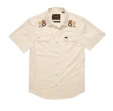 NWOT Howler Bros Crosscut Deluxe Snapshirt Medium M Flower Power Off White