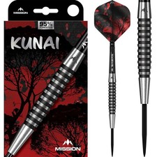 Mission Kunai Steeldarts 23g – 95% Tungsten Schwarz Silber