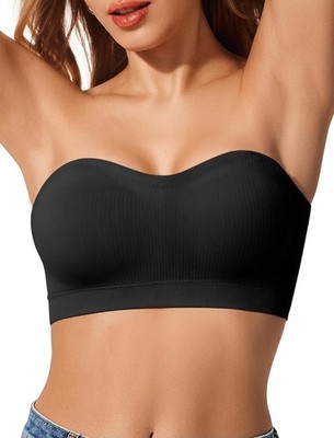 LetsJoli Push Up Strapless Bras for Women Supportive Bandeau Bra NoSlip Wireless