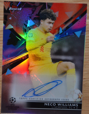 2021-2022 Topps Finest UEFA Champions League Neco Williams Autograph #BA-NW