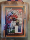2025 Donruss Threads Neon Orange 10/49 2 Color Patch Drake Maye Jersey Match