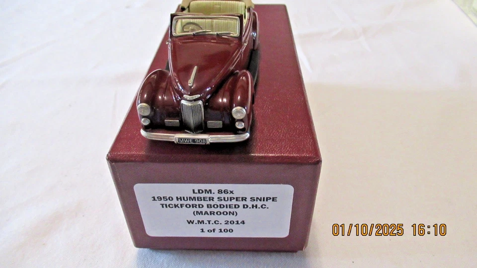 Lansdowne LDM 86x 1950 Humber Super Snipe Tickford Bodied DHC. WMTC Special 2014 - Image 2 of 4