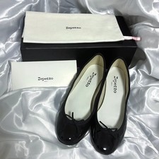 Repetto Camille Ballet Black Patent Leather EU35 Glossy Elegant Shoes Used Fs