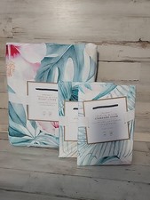 Pottery Barn Teen Tropical Bloom Full/Queen Duvet Cover  2 Standard Shams