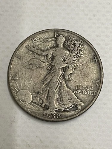 1938-D Denver Mint Silver Walking Liberty Half Dollar Low Mintage