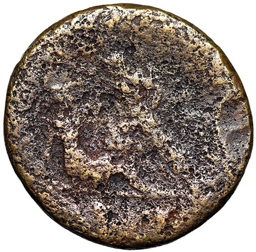 RARE Roman Sestertius Coin w COA Tiber Crushing Dacia TRAJAN Certified Authentic