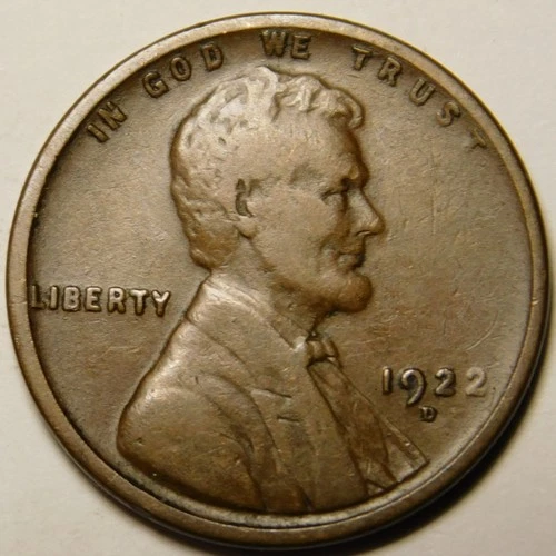 1922 D Lincoln Wheat Cent Penny VG-F  "Actual Coin Pictured"
