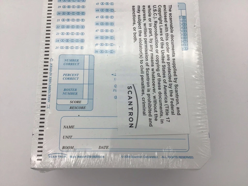 Scantron 50/50 Test #98255 - Image 2 of 3