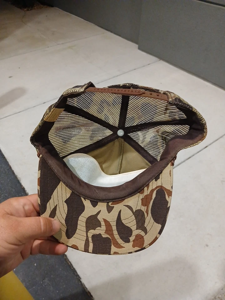 Gorra de pesca de salmón trucha de colección gorra SnapBack camuflaje malla camionero hecha en EE. UU. Foto 3 de 4