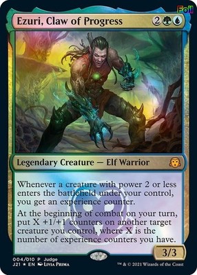 Foil Ezuri, Claw of Progress - 4 - NM - Judge Promos