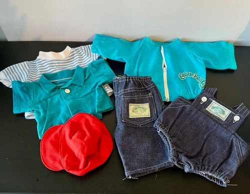 Vintage Cabbage Patch Kids Doll ~ Boys Clothing Lot ~ Denim - Cap ~ Windbreaker