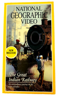 National Geographic Video  Great Indian Railway VHS (1995) NEW SEALED WATERMARK