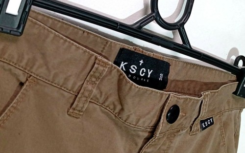 KSCY Melbourne Kiss Chacey Styled Khaki Jeans Pants Elastic Ankle Size 30 - Picture 5 of 12