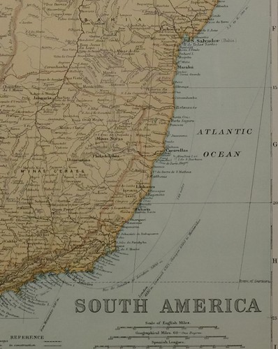 1905 ANTIQUE MAP ~ SOUTH AMERICA NORTH EAST ~ BRAZIL RIO DE JANEIRO TRINIDAD - Picture 3 of 5