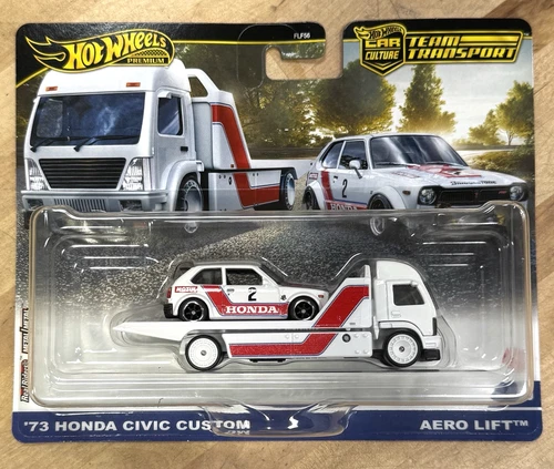 Hot Wheels 2025 Team Transport 73 Honda Civic Custom Aero Lift #80  FLF56-957G
