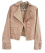 Just in Case women's asymmetrical Striped Blazer EU 38 made in Belgium