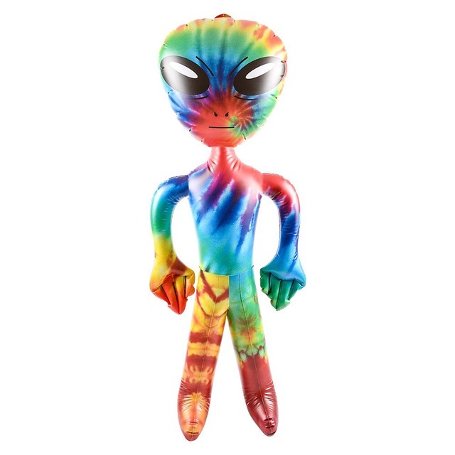 SET OF 3 Assorted 36" Alien Inflatable Blow Up Inflate Galaxy Rainbow